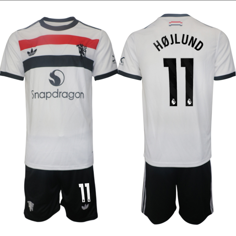 Men 2024-2025 Club Manchester United away white #11 Soccer Jersey->manchester united jersey->Soccer Club Jersey